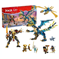 2024 Assembling Ninjago Series Elements Dragon Vs Queen Mech 71796 Boys and Girls Building Blocks To