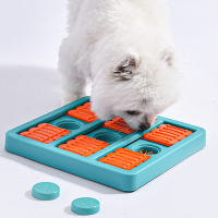 寵愛有家-狗玩具激發智力覓食陪伴時間方型漏食寵物玩具-藍(寵物益智玩具)