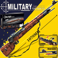 NEW MOC WW2 Military Series 1206pcs Kar98k Rifle Gun Model Building Blocks Kits Assembly 98K Model Bricks Toys For Children Gift