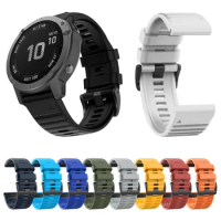 26mm Silicone Watch Strap for Garmin Fenix 3 5X 6X GPS/PRO Descent MK1 MK2i Quick Release Sport Watch Band