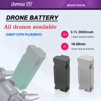 Drone Battery 3.7V 2600mAh Rechargeable Lithium Battery for E88/E88 Pro/E99/P12/ Drone Replacement P