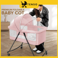 Obaby Paris OB026 Premium Foldable Baby Cot Adjustable Height Adjustable Angel Multi-function Rockin