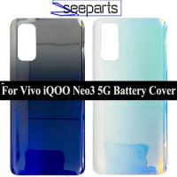 Cover For Vivo iQOO Neo3 5G Battery Cover Back Glass Panel Rear Housing Replacement Parts iQOO Neo3 Battery Cover