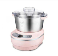和面機 全自動和麵機 智慧攪拌機 家用揉面機 廚師機 和面發酵機 多功能 攪拌機 面食機 粉色5L