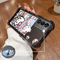 เคสศัพท์กันกระแทกแบบนุ่มสำหรับ Samsung A35 5G A55 5G ลายการ์ตูนแมวน่ารัก เคสใสป้องกัน