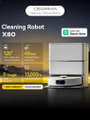 Deerma X80 Robot Vacuum Cleaner 15000Pa Sapu Pel Vakum Mop Laser LDS Putih