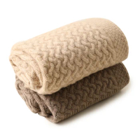 luxury 100% CASHMERE baby blanket custom moving home hotel travel sofa bed knitted kids throw blanket