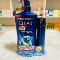 Dầu gội Clear Men bạc hà 630g tặng dầu gội 140g
