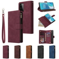 Luxury Wallet Leather Cover Fundas Zipper Flip Case For OnePlus 7 7 Pro OnePlus 7T Pro OnePlus 8 8 Pro OnePlus 9 9 Pro Cover