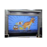 Electric Floor Rising Projection Screen PET Crystal ALR UST Screen Home Cinema 90 100 120inch