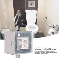 Bathroom Toilet Urinal Flusher DC Type Automatic Infrared Sensor Smart Touchless Urinal Flush Valve Flusher Toilet Parts