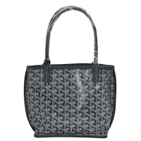 GOYARD 經典防水帆布LOGO雙面肩背托特包(小-灰色)
