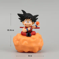 10CM Anime Doll Dragon Ball Z Super Saiya Goku Sitting On The Clouds PVC Action Figure Model Gift Kids Toys Decor Cake Ornaments