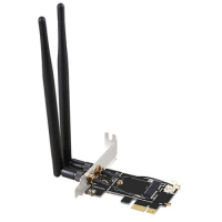 4X PCI-E X1 To M.2 NGFF E-Key Wifi Wireless Network Adapter Converter Card With Bluetooth For Desktop PC