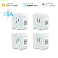 For Apple Homekit MFI WiFi Smart Switch 16A 2-Way Control Mini Auto Wall Relay Breaker Timer Compatible With Alexa Google Home
