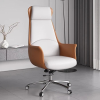 Customized boss Ergonomic office chair ergonomic office furniture leather chair comfortable long-lasting home study chair