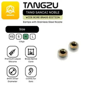 Tangzu Sancai Wide Bore Noble Silicone Brass Eartips For In Ear Monitor Earphone 1 Pasang M