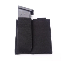 9MM Molle Tactical Double Magazine Pouch Open Top Elastic EDC Waist Belt Bag Military Hunting Airsoft Pistol Mag Pouch Holster