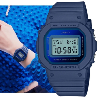 CASIO卡西歐 G-SHOCK 時尚經典方形金屬表面電子錶-GMD-S5600-2 藍色