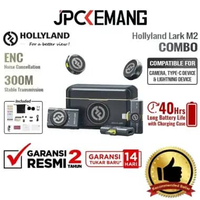 JPC KEMANG Hollyland Lark M2 Combo Type C Lightning Duo Wireless Microphone Dual Mic Camera HP GARAN