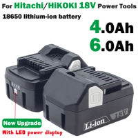 Upgrade For Hitachi/HiKOKI 18V Power Tools Li-ion Battery 18V 4Ah/6Ah for BSL1830 BSL1850 BSL1860 BCL1815 EBM1830 BSL1840 330139