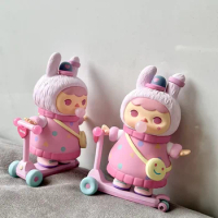 Limited Edition Scooter Bunny Baby Series Pucky Action Figure Toys PVC Pucky Figure Gifts for Kids Lovely Pucky Figure Doll