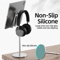 Metal Headset bracket Smartphone Stand Adjustable height Desk Mount Holder For iPhone iPad Galaxy Tablet air pods max Bose Beats