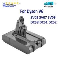 V6 Battery for Dyson, 21.6V 6000mAh Battery for Dyson V6 Vacuum Cleaner DC58,DC59,DC62,SV03,SV04,SV05,SV06,SV07,SV09 Battery