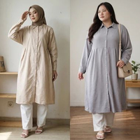 Tunik Kemeja Wanita Jumbo LD120 LD130 LD140 Big Size Oversize MTP2016 LD 120 Hitam
