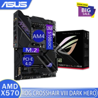 Asus ROG CROSSHAIR VIII DARK HERO Motherboard AM4 DDR4 128GB AMD Ryzen 5000 PCI-E 4.0 RGB Gaming Desktop X570 Placa-Mãe AM4 ATX