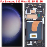 Original For Samsung S23 Ultra LCD Screen Replacement 6.8" Samsung S23 Ultra S918B S918U Display LCD Screen With Frame