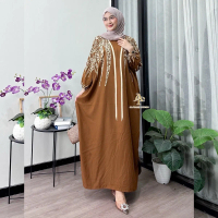 Kaftan Motif Gayatri Rayon Jumbo Ld 180 cm - Baju Kaftan Muslim Wanita