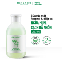 Herbario Gotu Kola & Fish Lettuce Facial Cleanser 200ml Vegan Acne Cleanser