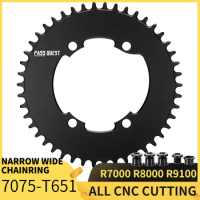 PASS QUEST Road Bike 110BCD Chainring Round/Oval Closed Disk Narrow Wide Chainwheel 46/48/50/52/54/56/58T for R7000/R8000/R9100