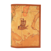 Alviero Martini 義大利地圖包 護照夾-地圖黃