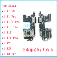 High Quality For Xiaomi Mi 11 12 12 lite 11T 12T 12X Lite Pro Ultra 5G USB Charging Port Dock Connector Board Flex Cable