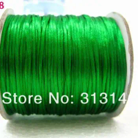 Wholesale Lots 80M/Spool 1.5MM Green Braided Macrame Nylon Chinese Knot Cord Beading Satin Handmade Shamballa String Thread Rope