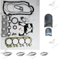 4JB1 4JB1T Engine Full Gasket Set kit + Crankshaft Connecting Rod Bearing + Piston Ring for ISUZU