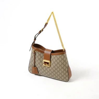 Tas GUCCI PADLOCK GG MONOGRAM BEIGE CAMEL CHAIN SHOULDER BAG 100% ORIGINAL 30X5X23CM