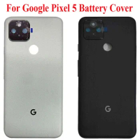 6.0" New For Google Pixel 5 Battery Cover Door Back Housing Rear Case Pixel 5 Battery Door With Camera Lens Replacement