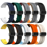 Magnetic folding buckle Two Tone Silicone Band For Suunto Vertical 22mm Bands For Suunto 9 Peak Pro / 5 Peak Soft Strap