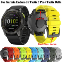 Enduro 2 For Garmin Tactix 7 Pro Delta Descent mk2i mk2 mk1 mk2s Strap Bracelet Watch Band Tactix7 Quickfit Silicone Wristband