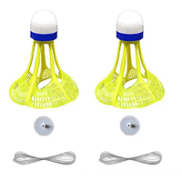 2PCS Outdoor Windproof Badminton Luminous Badminton Fluorescent Shuttlecocks Nylon LED Badminton Ball Accessories