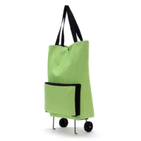 Shopping Trolley Bag Portable Folable Tote bag Shopping Cart Grocery Bags with Wheels Rolling Grocery Cart Shopping Organizer