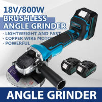 M14 125mm Impact Electric Brushless Cordless Polishing Power Tools 18V Electric Angle Grinder Saw Gringer for Makita 18V Battery
