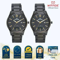 Mirage Jam Tangan Pria Analog 8903 M Full Black Original Stainles Double Plat Hitam
