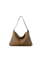 FION FION Monogram PVC with Leather Crossbody and Shoulder Bag