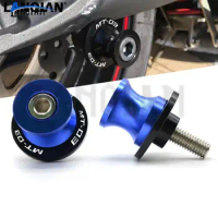 For Yamaha Mt03 Mt 03 MT-03 2006 2007-2016 Swingarm Spools Sliders Stand Screws 6MM Swing Arm Bolts Parts Motorcycle Accessories
