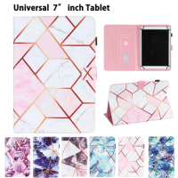 Universal 7 inch tablet Case For Samsung Galaxy Tab A 7.0 T280 Cover For Samsung Tab 3 Lite 7.0 T110 Funda Marble Pattern Shell