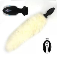 Dr. Ruth "THE FOXX" Fox Tail Shaking 'n Rotating Vibrate Plug Getar Only (putih)